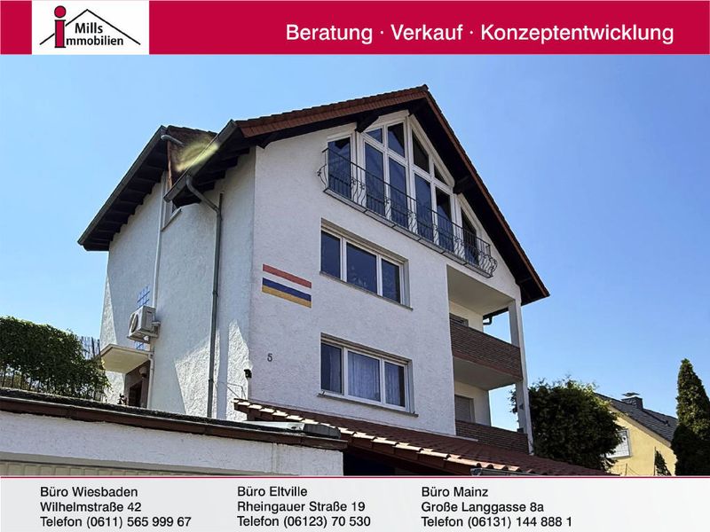 Großzügiges 3 Familienhaus mit sonnigem Garten und Traum-Blick in ruhiger Lage von Wackernheim